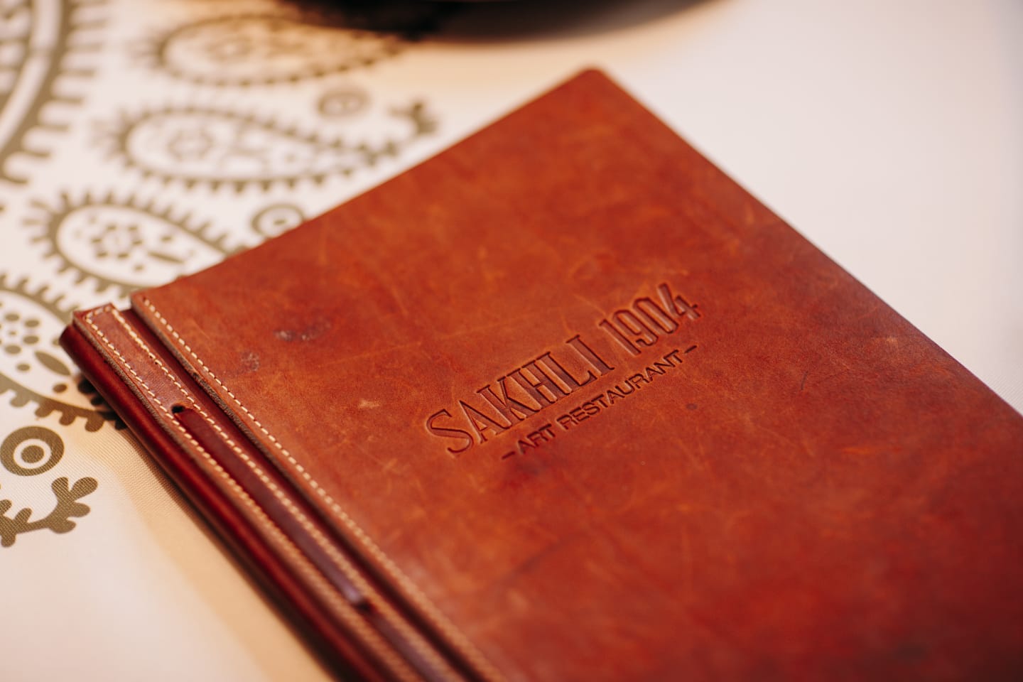 The original Sakhli 1904 menu